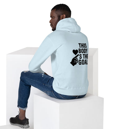 Unisex Hoodie This body is the goal LIGHT - M, Sky Blue image