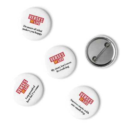 Verses of Life – Set of 5 Inspirational Pin Buttons image 1