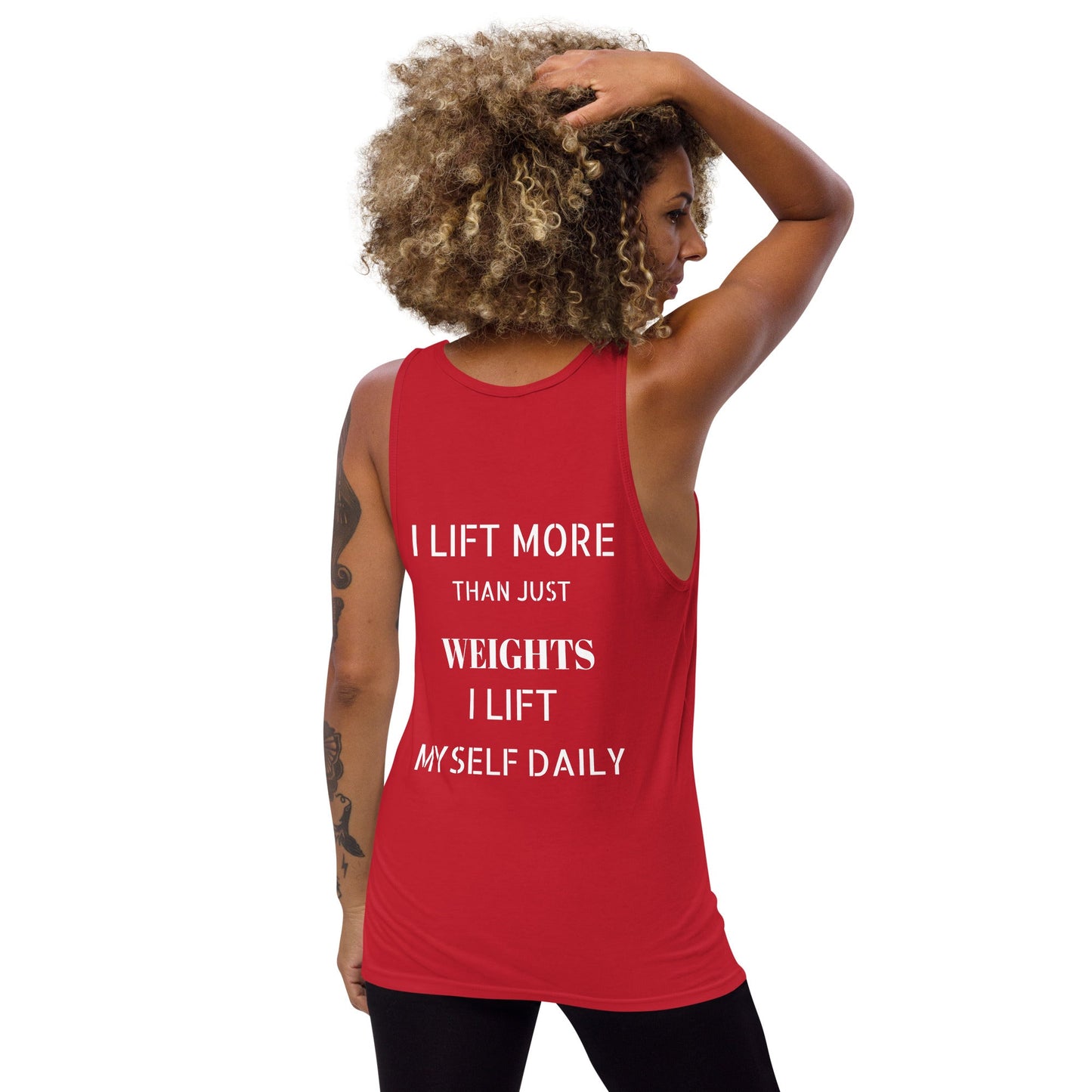 Verses of Life Classic Unisex Tank – “I Lift Myself Daily” (Dark Color Edition) image 6