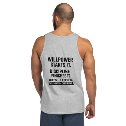 Verses of Life Classic Unisex Tank – “Willpower Starts It. Discipline Finishes It. That’s the Formula.” (Light Color Edition) image 6