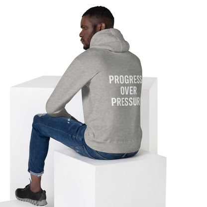 Unisex Hoodie Progress over pressure  dark - M, Carbon Grey image
