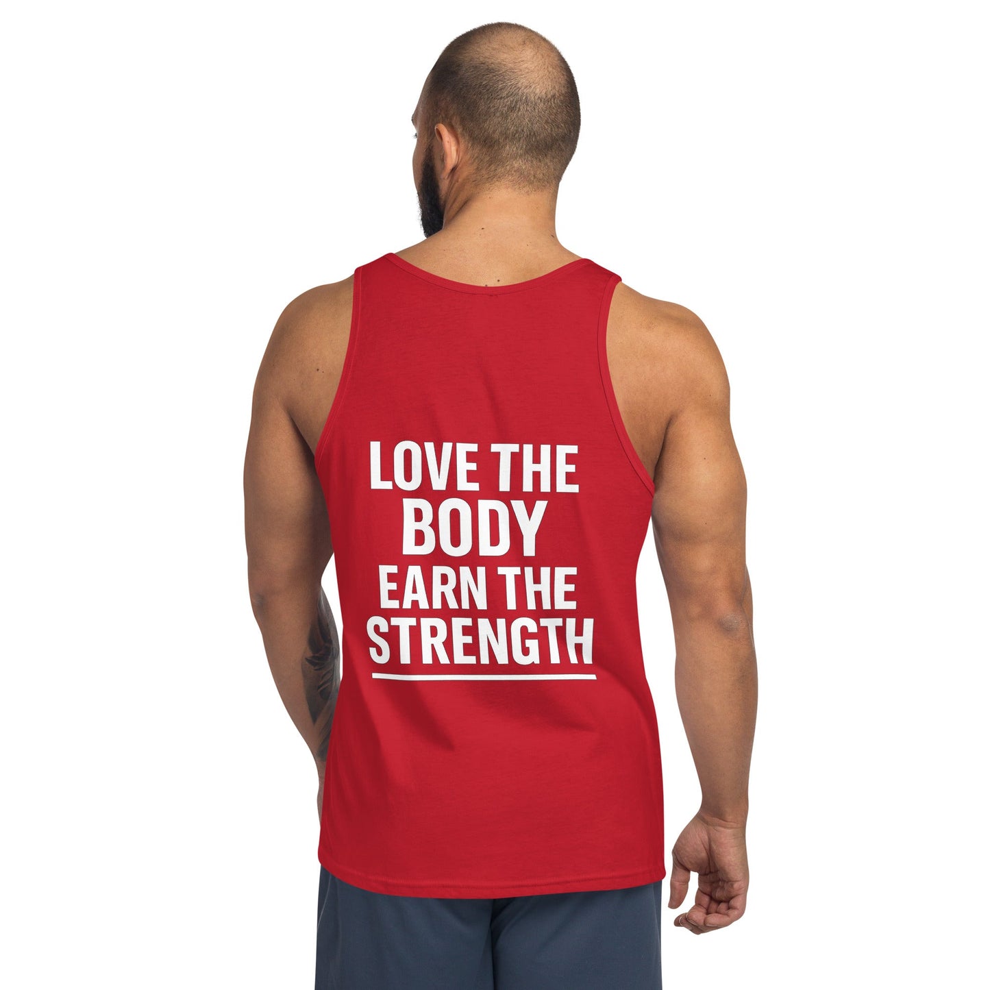 Verses of Life Classic Tank – “Love the Body, Earn the Strength” (Dark Color Edition) image 13