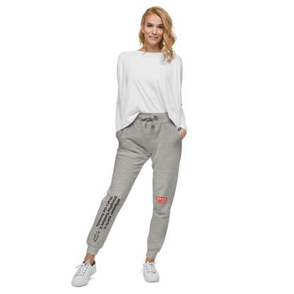 Verses of Life Fleece Sweatpants – “Willpower Starts It. Discipline Finishes It.” Light Edition image 2
