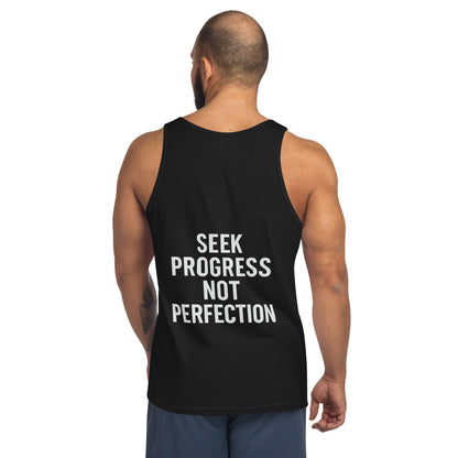Verses of Life Classic Tank – “Seek Progress Not Perfection” (Dark Color Edition) image 0