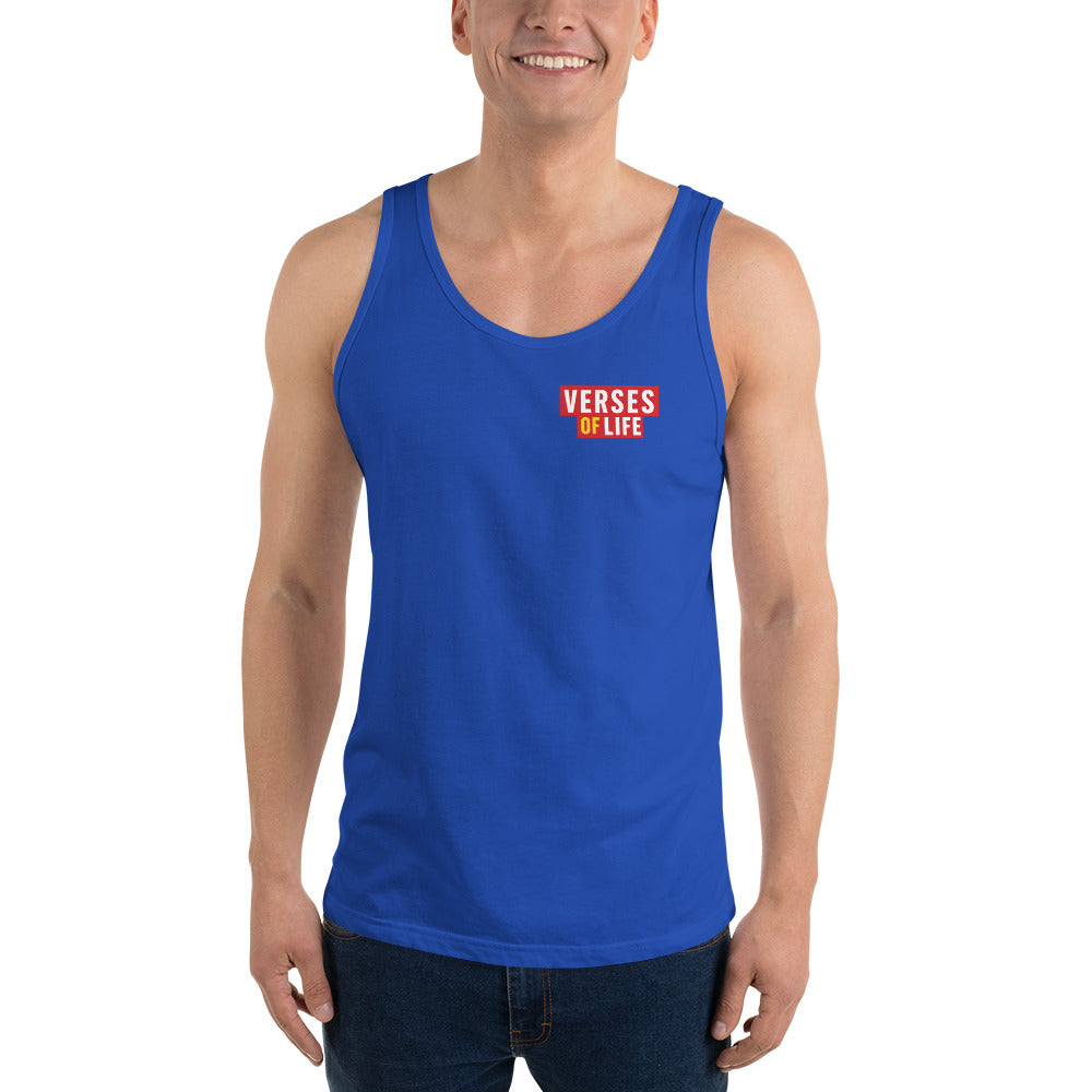Verses of Life Classic Unisex Tank – “I Lift Myself Daily” (Dark Color Edition) - True Royal, XL image