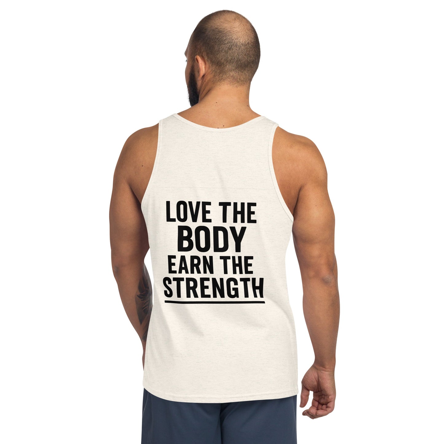 Verses of Life Classic Unisex Tank – “Love the Body, Earn the Strength” (Light Color Edition) image 10