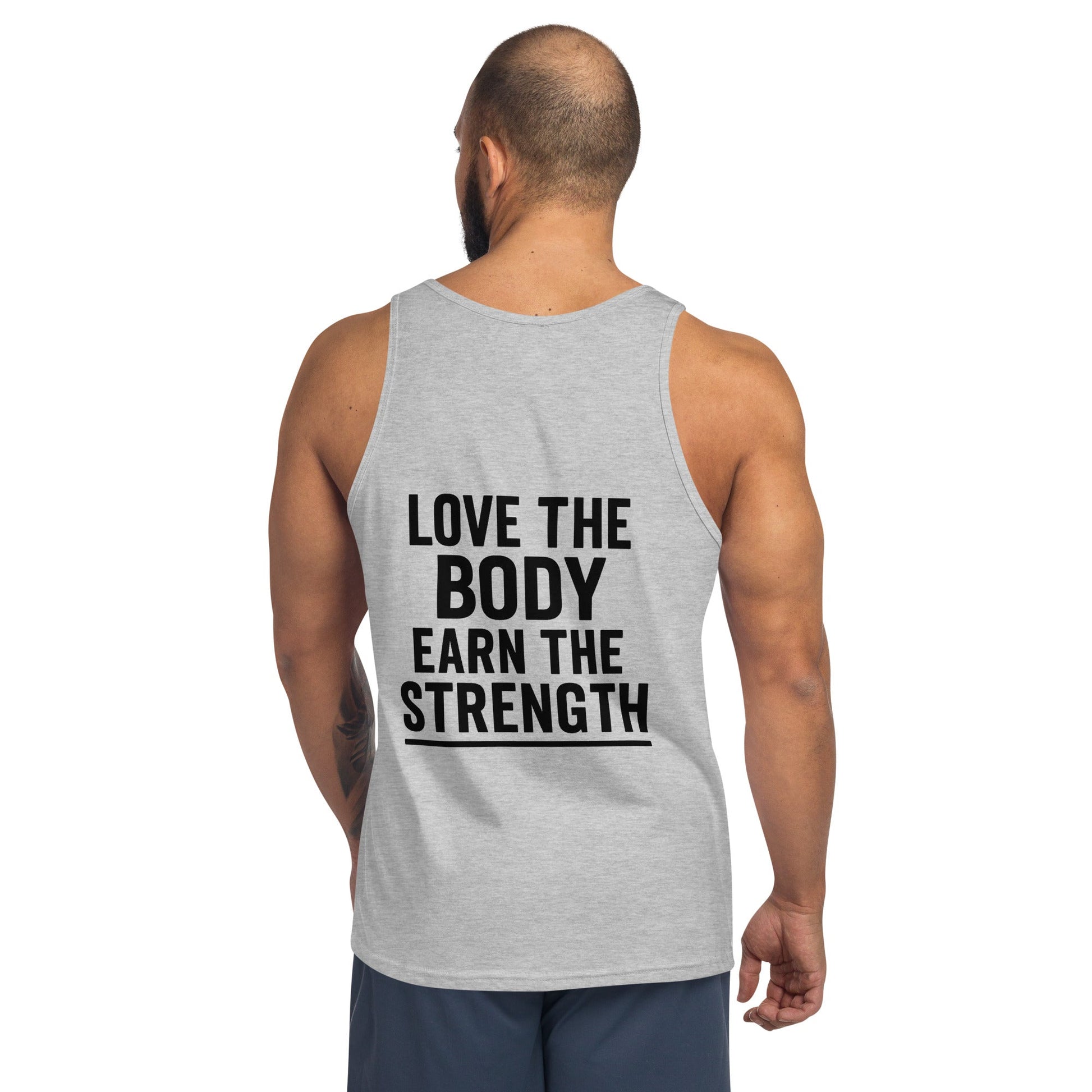 Verses of Life Classic Unisex Tank – “Love the Body, Earn the Strength” (Light Color Edition) image 6