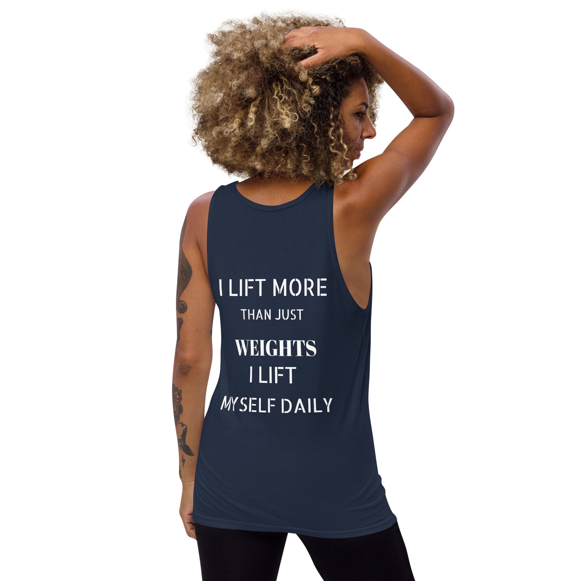 Verses of Life Classic Unisex Tank – “I Lift Myself Daily” (Dark Color Edition) image 18