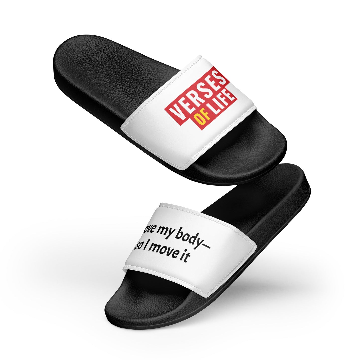 Verses of Life Men's Slides – “I love my body—so I move it” image 3