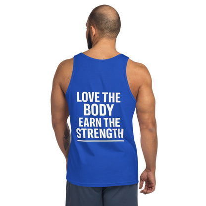 Verses of Life Classic Tank – “Love the Body, Earn the Strength” (Dark Color Edition) image 5