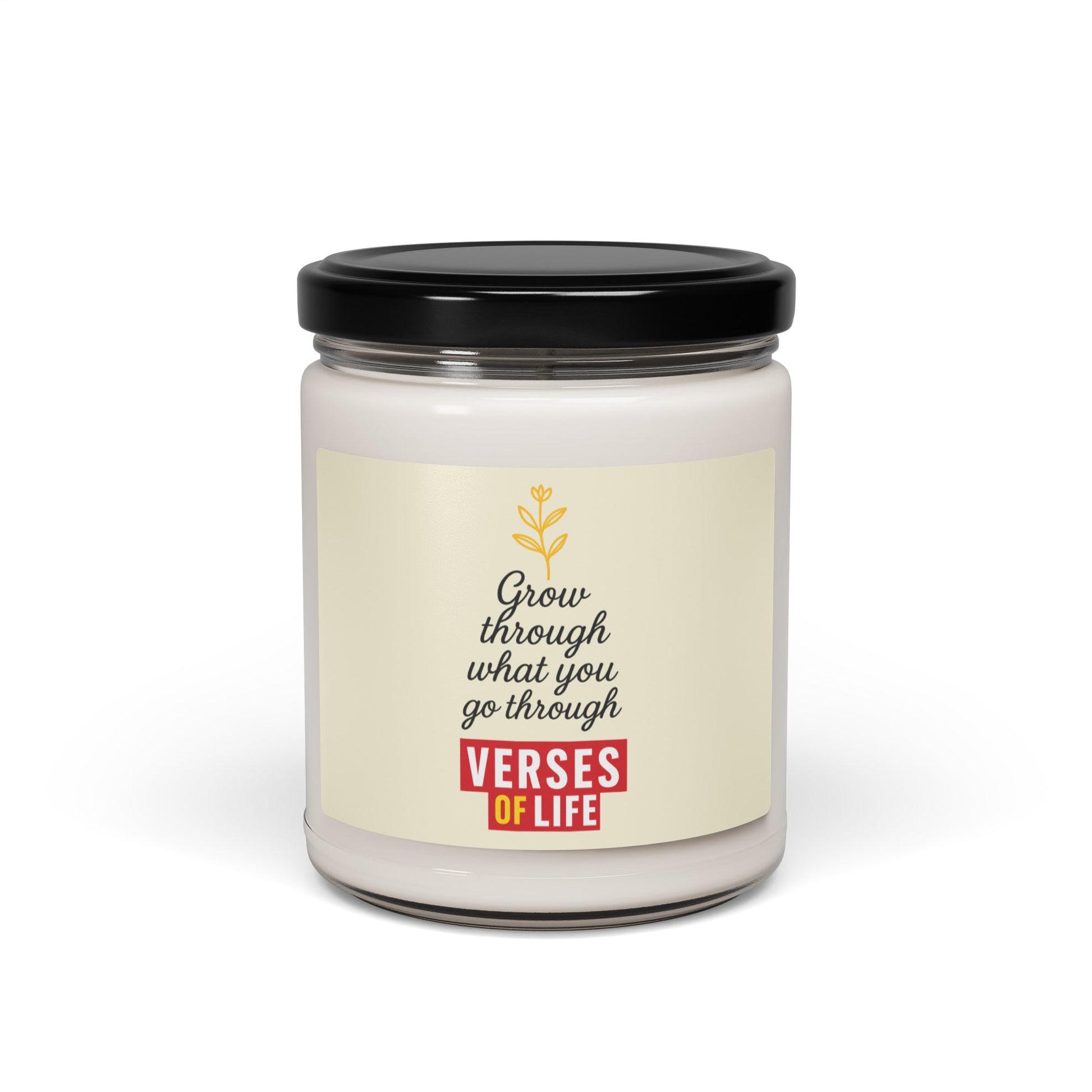 Verses of Life Affirmation Candle – “Grow through what you go through” image 0