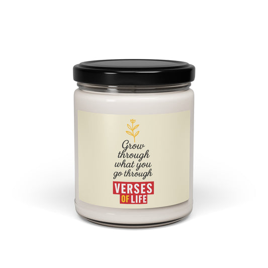 Verses of Life Affirmation Candle – “Grow through what you go through” image 0