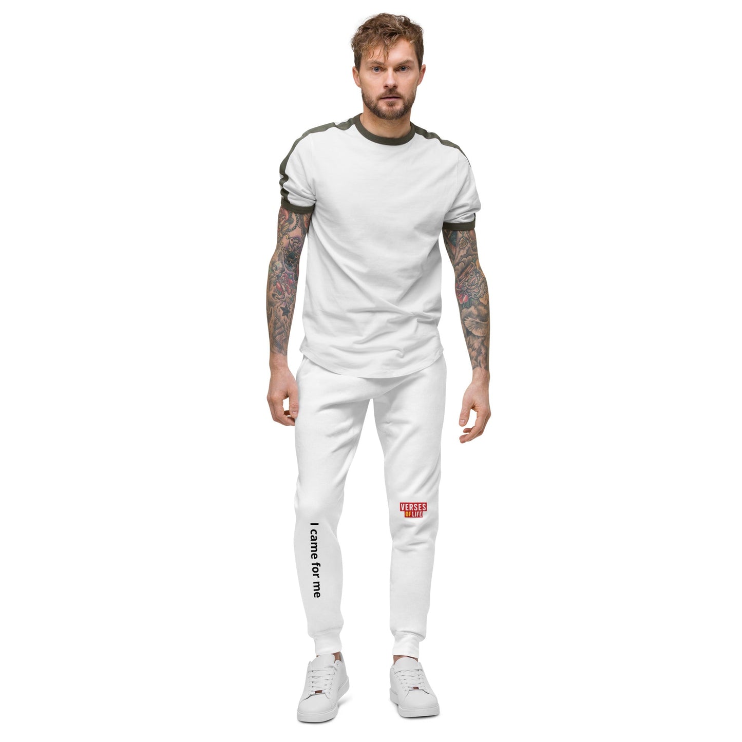 Verses of Life Unisex Fleece Sweatpants – “I came for me” (Light Color Edition) image 9