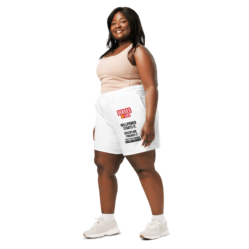 Verses of Life Athletic Shorts – Willpower + Discipline image 2