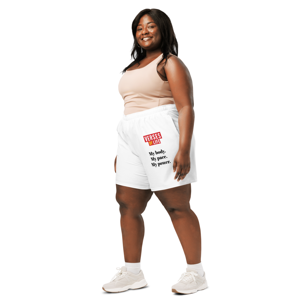 Verses of Life Athletic Shorts – “My Body. My Pace. My Power.” image 3
