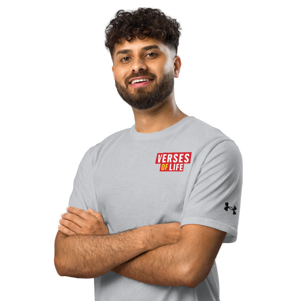 Verses of Life x Under ArmourⓇ Athletic T-Shirt – “Progress over pressure” (Light Color Edition)