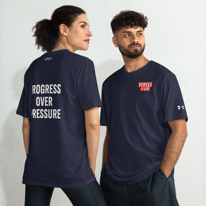 Verses of Life x Under Armour® Performance Tee – “Progress Over Pressure” (Dark Color Edition) image 5