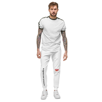 Verses of Life Fleece Sweatpants – “Progress Over Pressure” (Light Color Edition) image 0