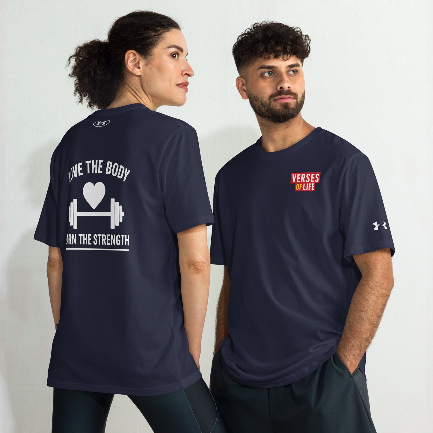 love the body earn the strength - dark - Navy, XL image