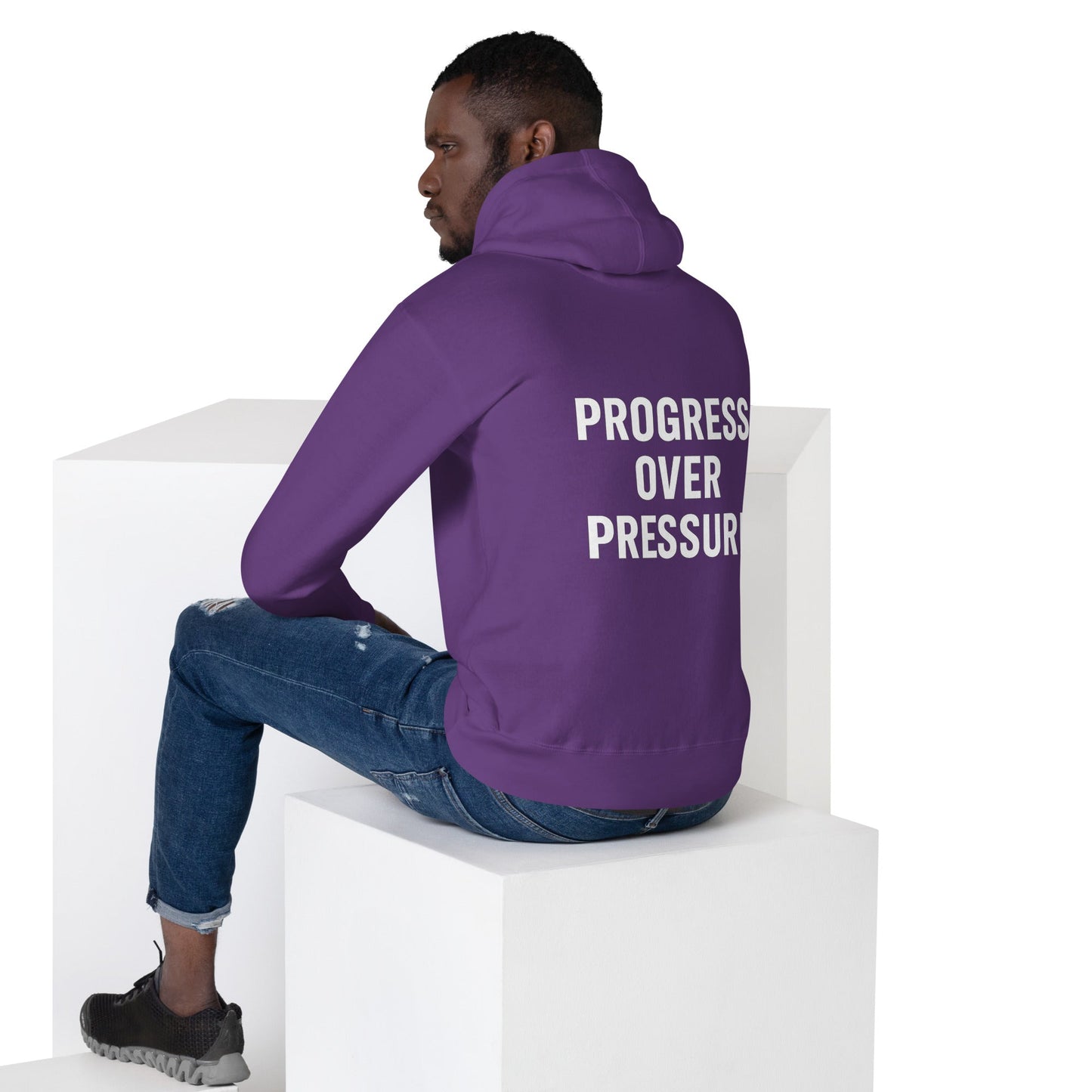 Unisex Hoodie Progress over pressure  dark - 3XL, Purple image