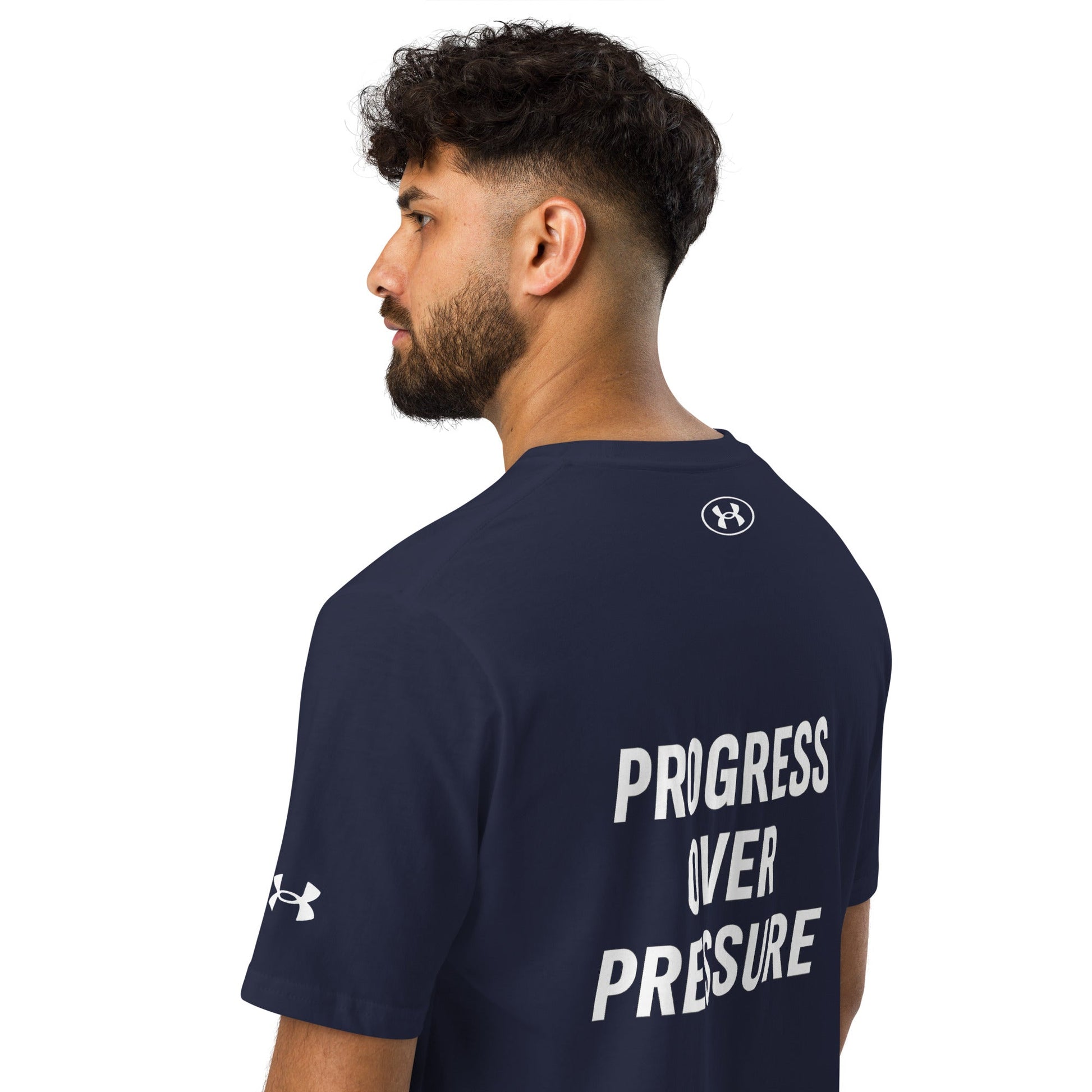 Verses of Life x Under Armour® Performance Tee – “Progress Over Pressure” (Dark Color Edition) image 4