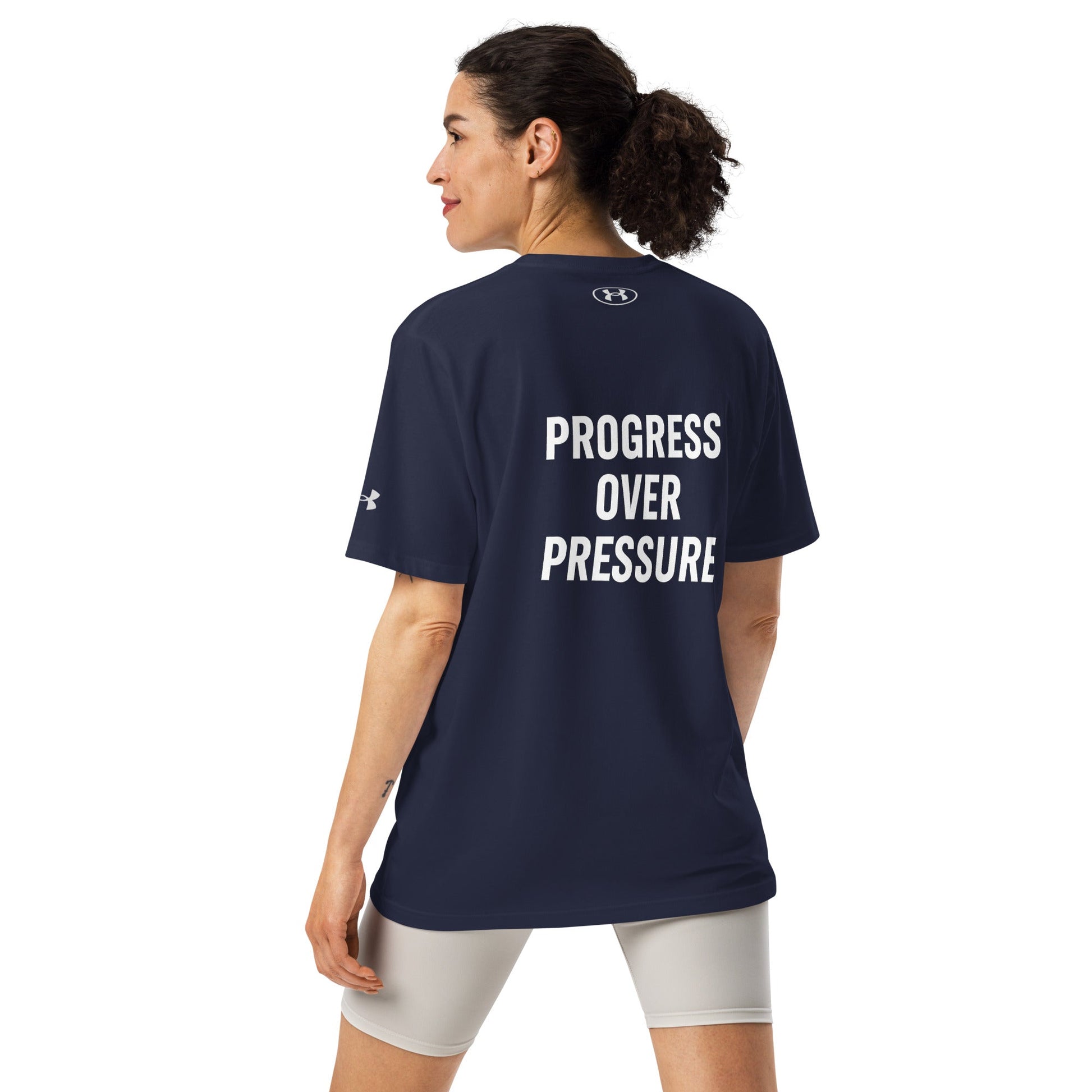 Verses of Life x Under Armour® Performance Tee – “Progress Over Pressure” (Dark Color Edition) image 3
