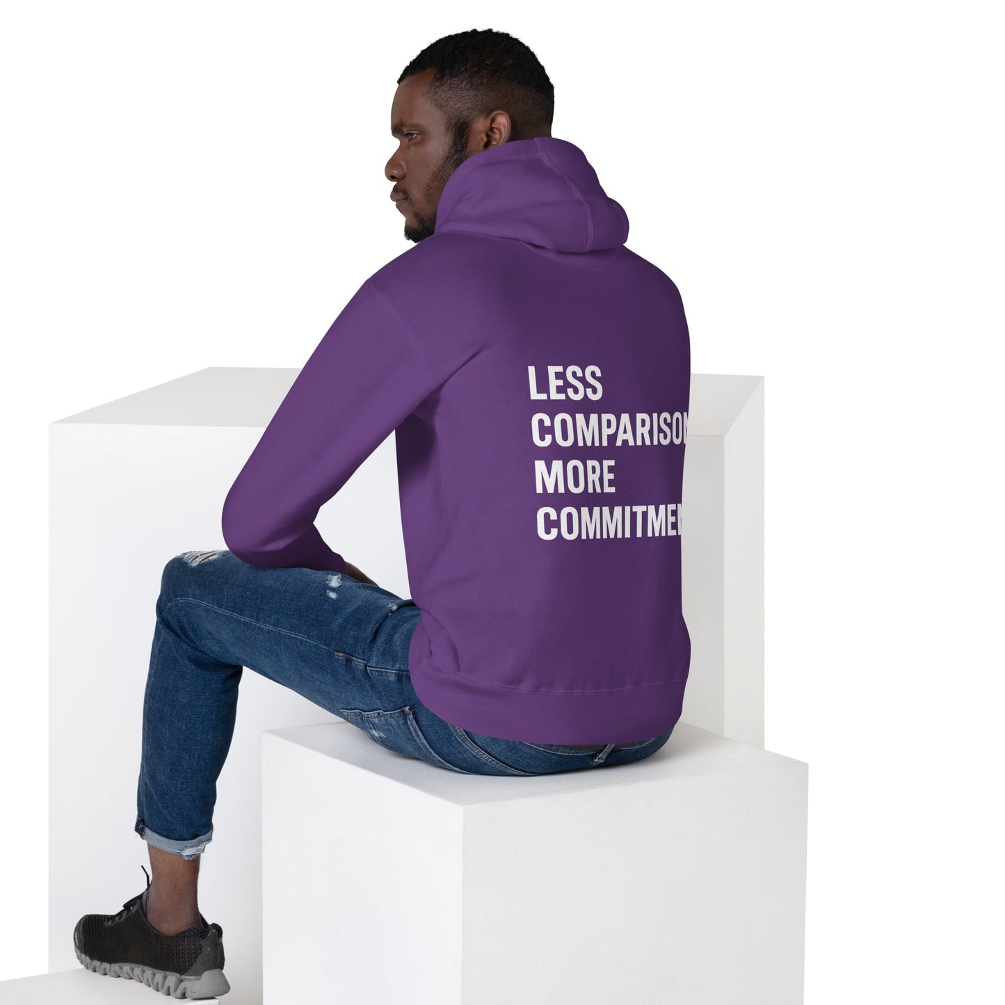 Unisex Hoodie Less comparison. More commitment. dark - XL, Purple image