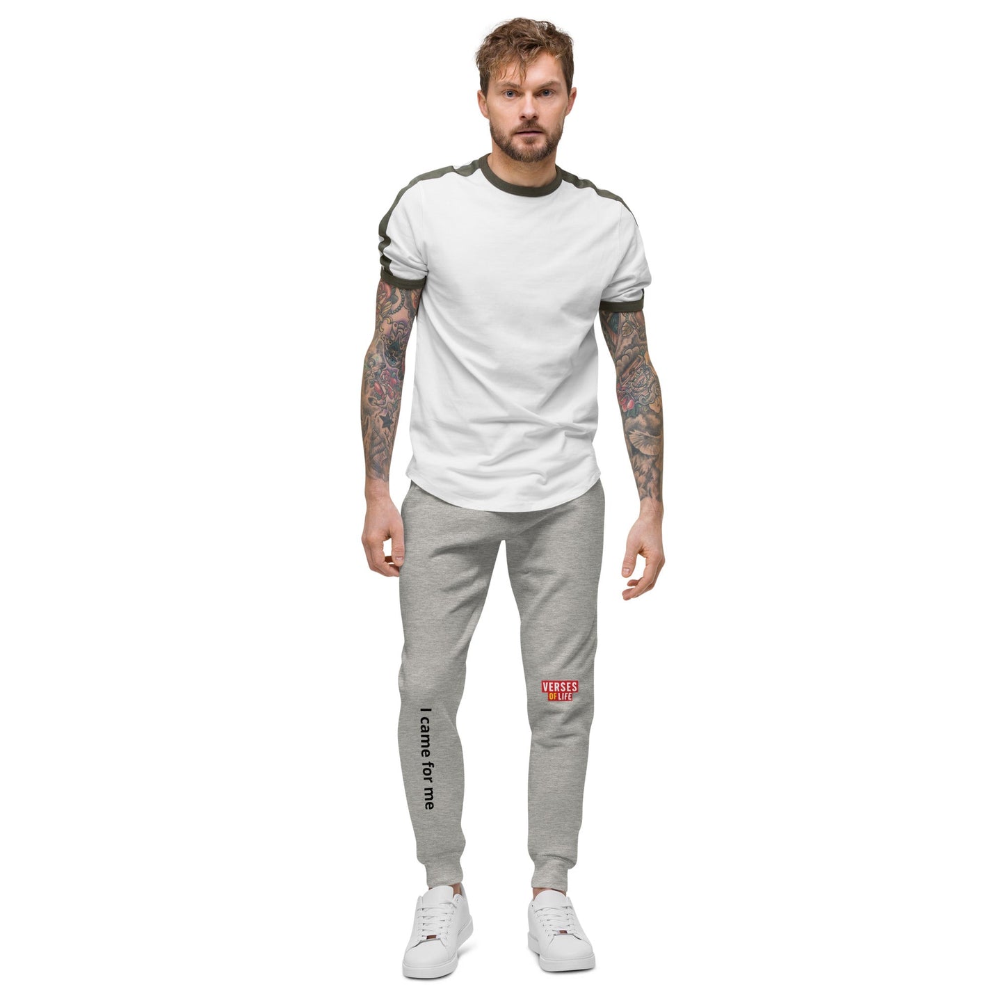 Verses of Life Unisex Fleece Sweatpants – “I came for me” (Light Color Edition) image 10