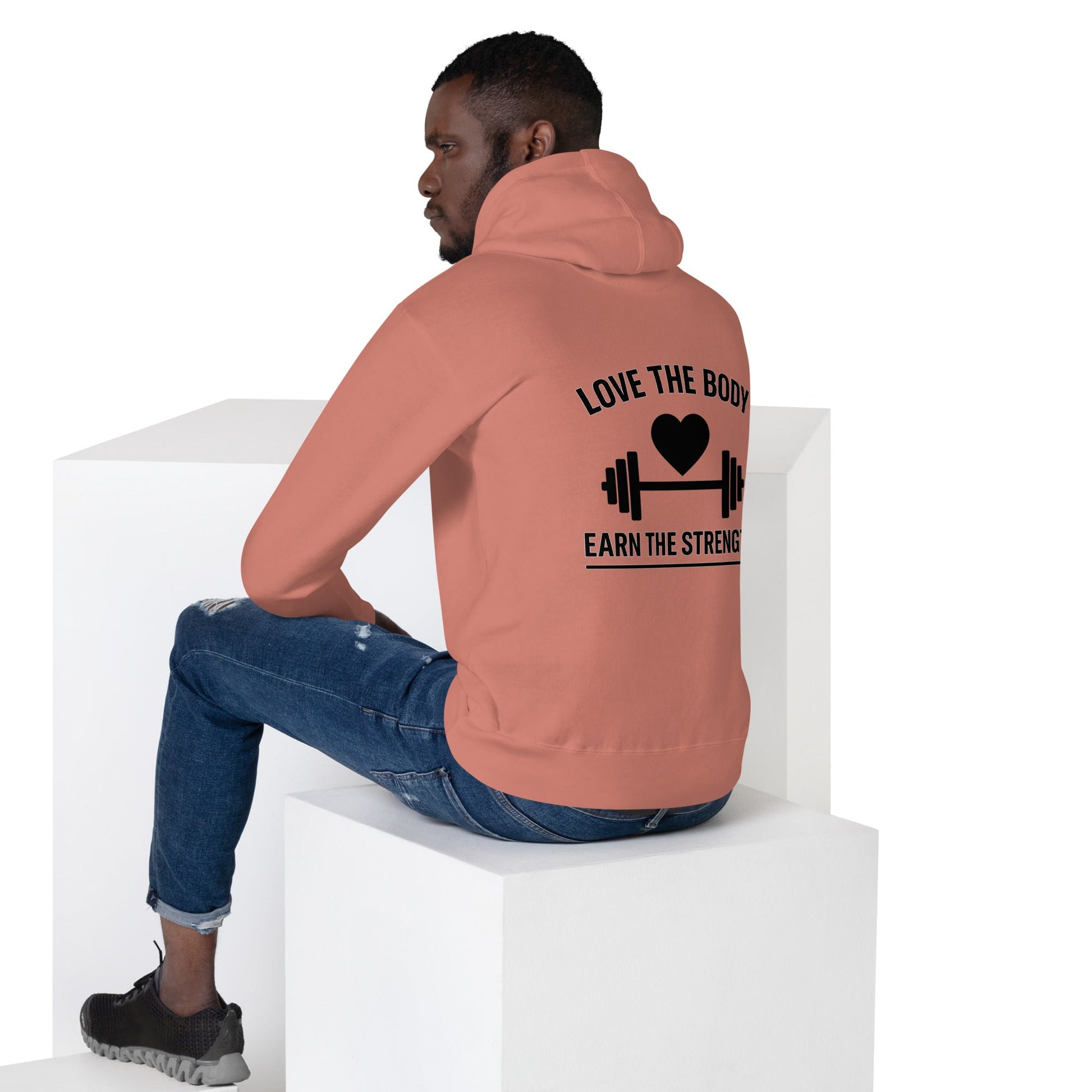 Unisex Hoodie Love the body, earn the strength   light image 0