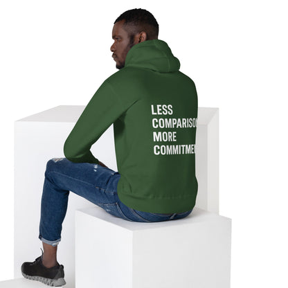 Unisex Hoodie Less comparison. More commitment. dark - 2XL, Forest Green image