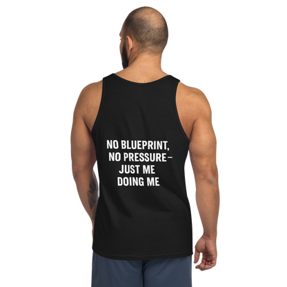 Verses of Life Classic Unisex Tank – “No Blueprint. No Pressure. Just Me Doing Me.” (Dark Color Edition) image 2