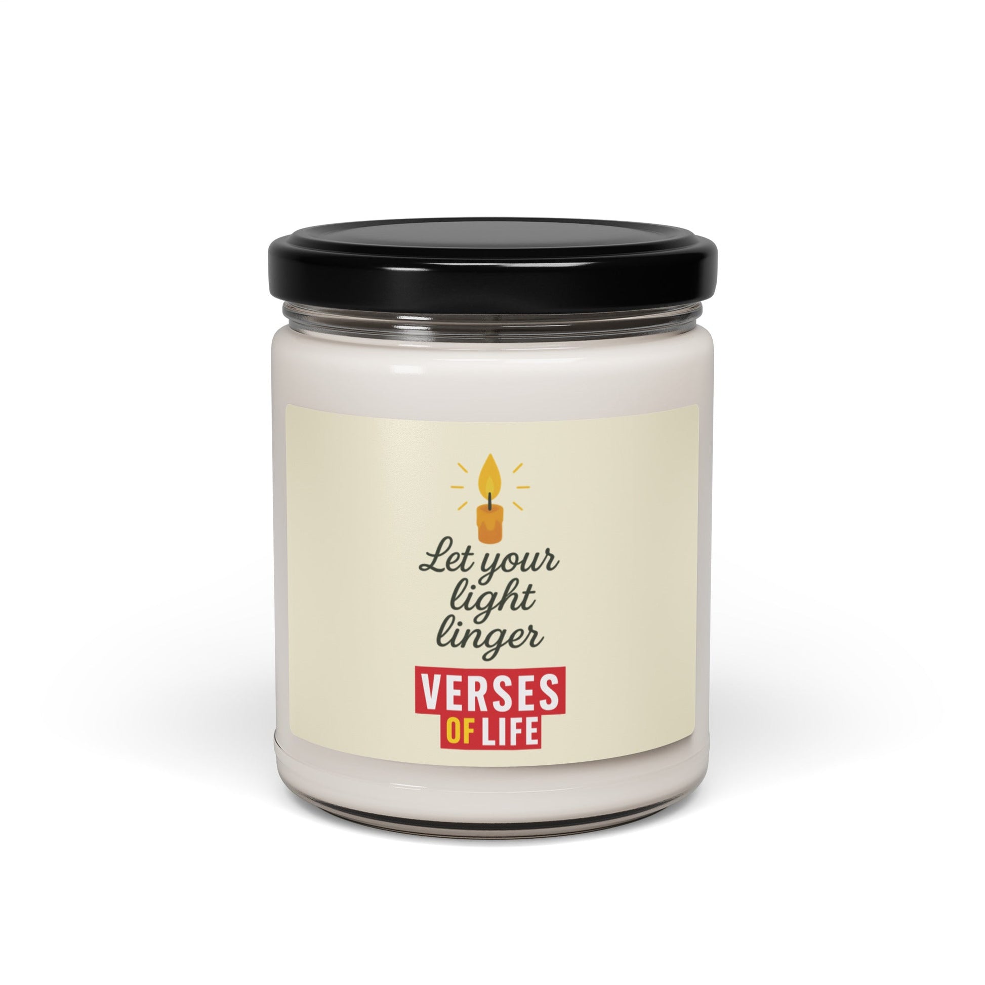Verses of Life Affirmation Candle – “Peace begins with a spark image 0
