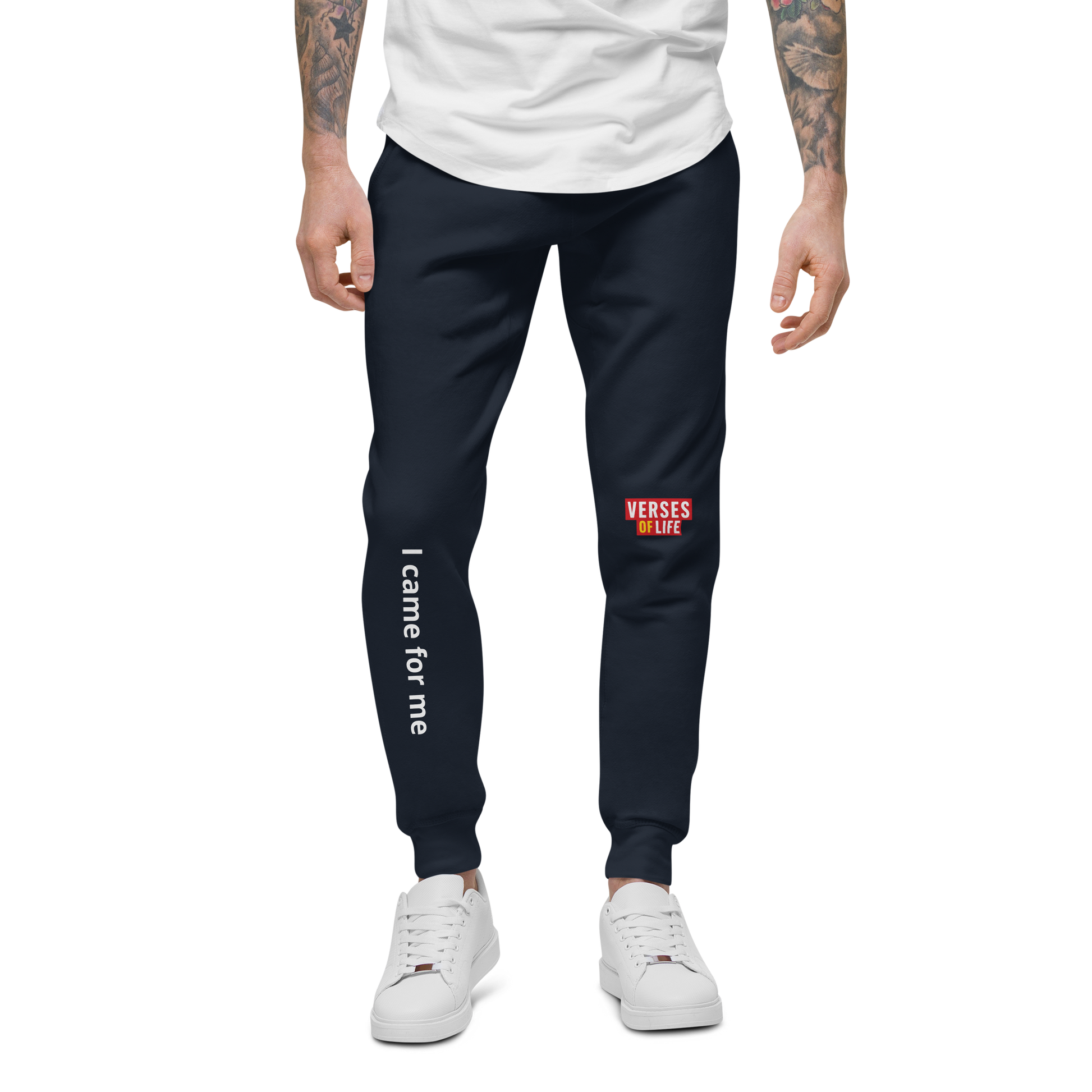Verses of Life Unisex Fleece Sweatpants – “I came for me” (Dark Color Edition) image 2