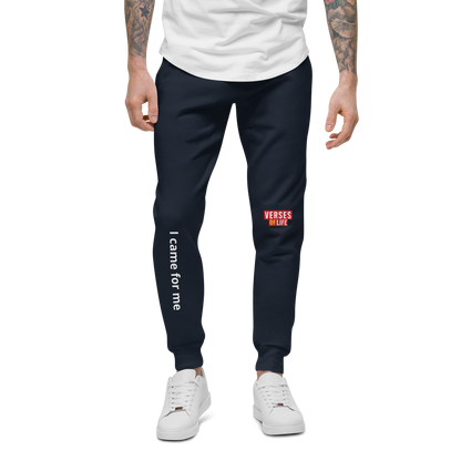 Verses of Life Unisex Fleece Sweatpants – “I came for me” (Dark Color Edition) image 2