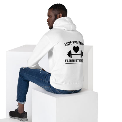 Unisex Hoodie Love the body, earn the strength   light - XL, White image