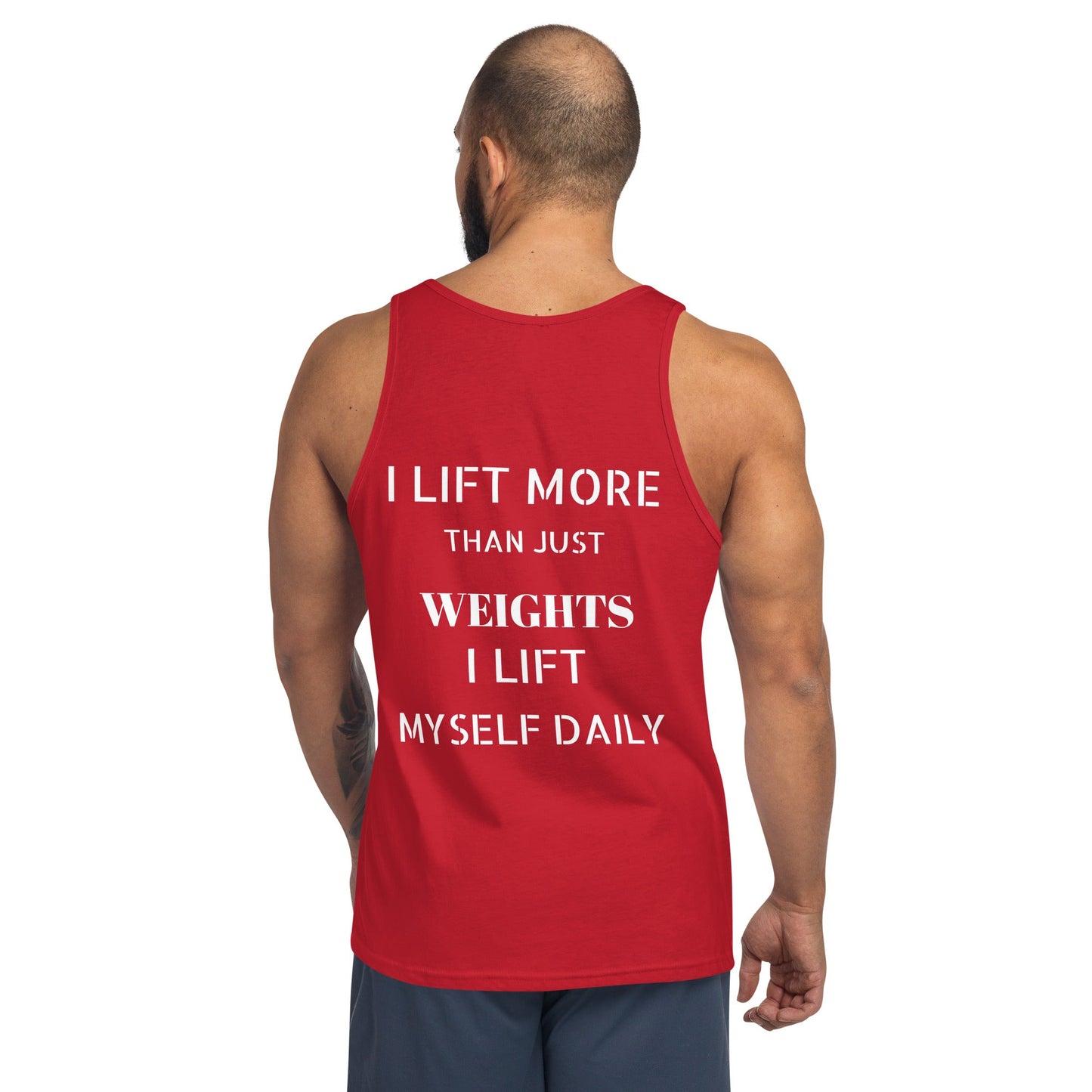 Verses of Life Classic Unisex Tank – “I Lift Myself Daily” (Dark Color Edition) image 5