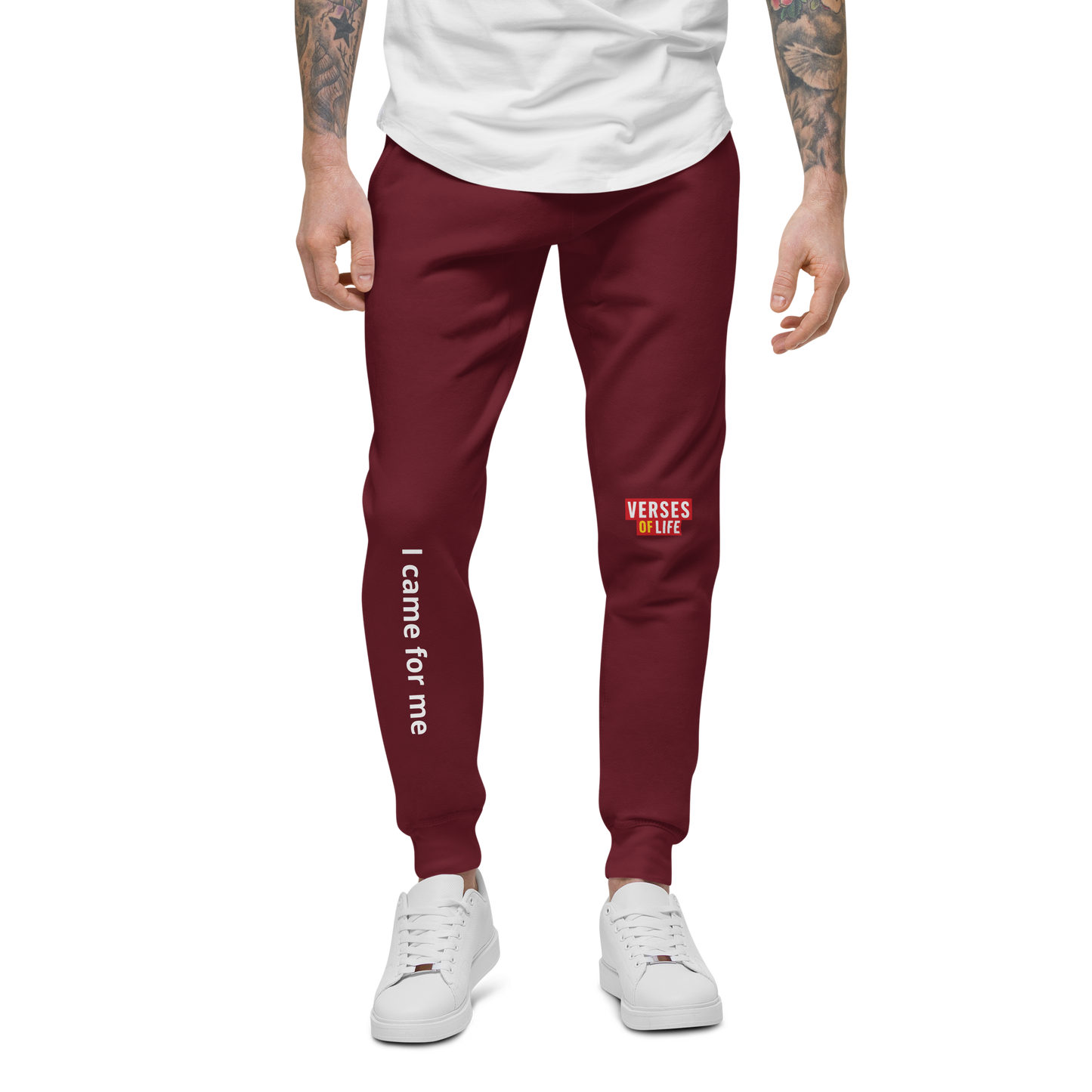 Verses of Life Unisex Fleece Sweatpants – “I came for me” (Dark Color Edition) image 4