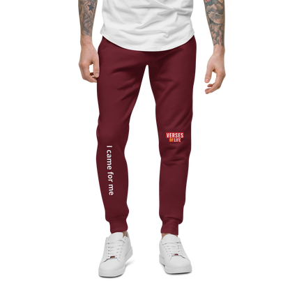 Verses of Life Unisex Fleece Sweatpants – “I came for me” (Dark Color Edition) image 4