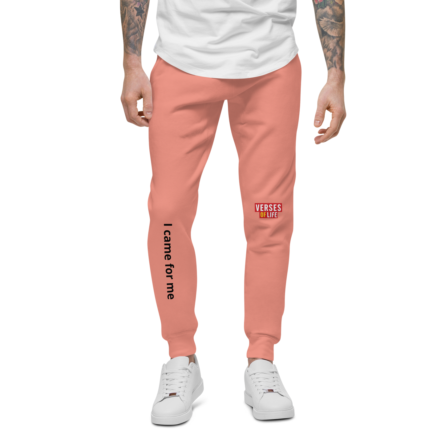 Verses of Life Unisex Fleece Sweatpants – “I came for me” (Light Color Edition) image 4