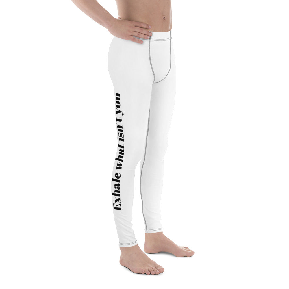 Verses of Life Men’s Leggings – “Exhale What Isn’t You” image 0