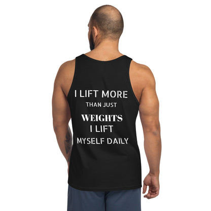 Verses of Life Classic Unisex Tank – “I Lift Myself Daily” (Dark Color Edition) image 1