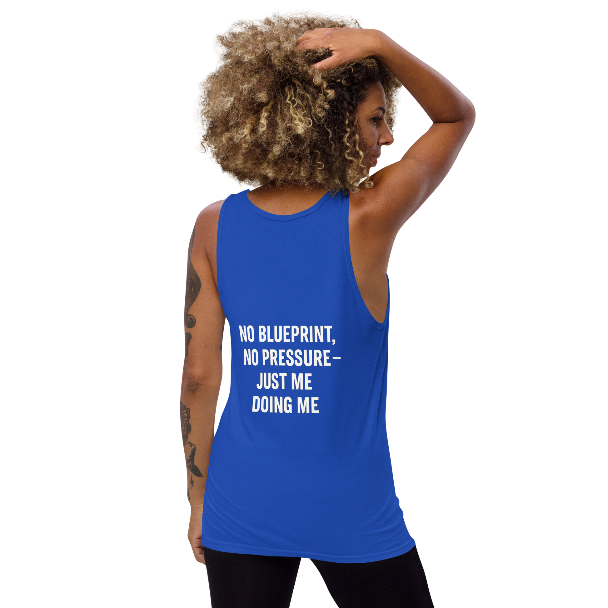 Verses of Life Classic Unisex Tank – “No Blueprint. No Pressure. Just Me Doing Me.” (Dark Color Edition) image 14