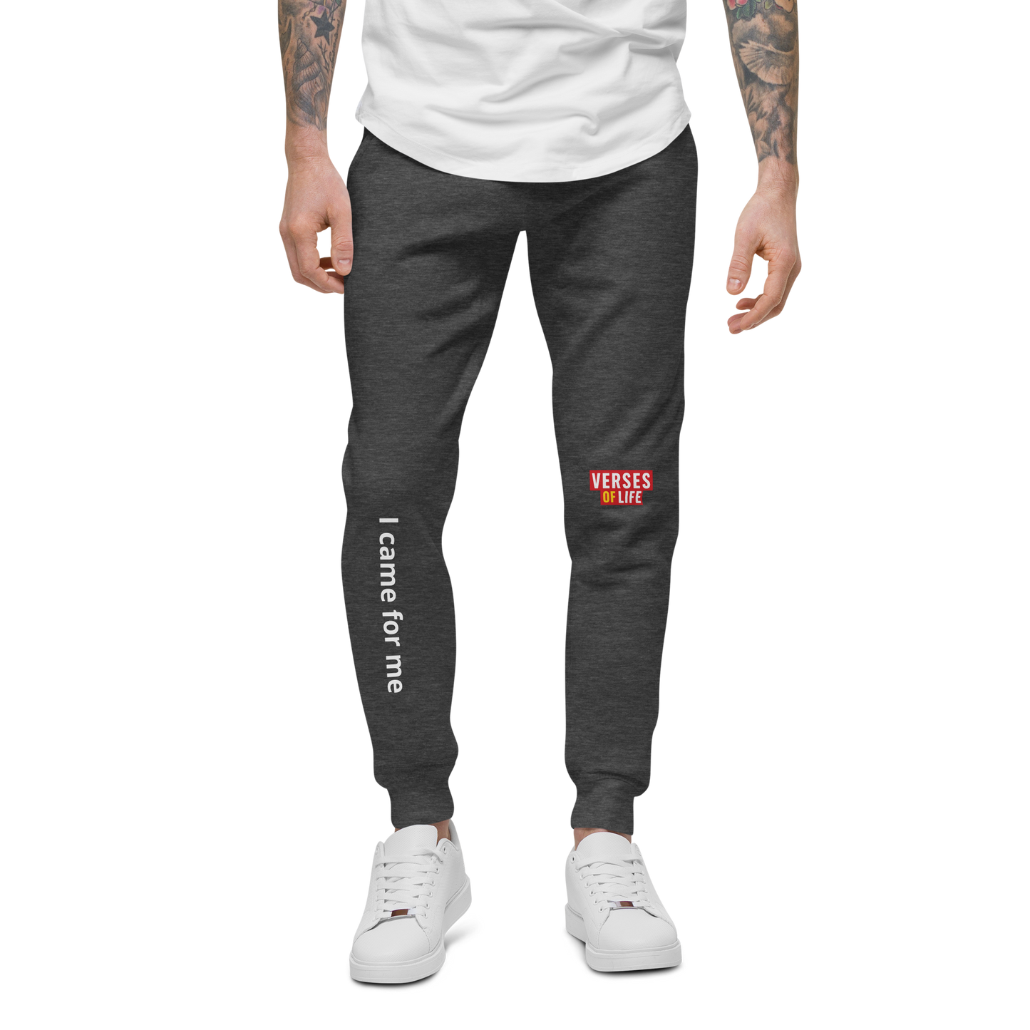 Verses of Life Unisex Fleece Sweatpants – “I came for me” (Dark Color Edition) image 6