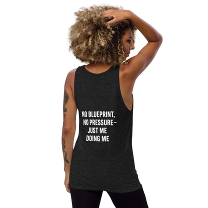Verses of Life Classic Unisex Tank – “No Blueprint. No Pressure. Just Me Doing Me.” (Dark Color Edition) image 9