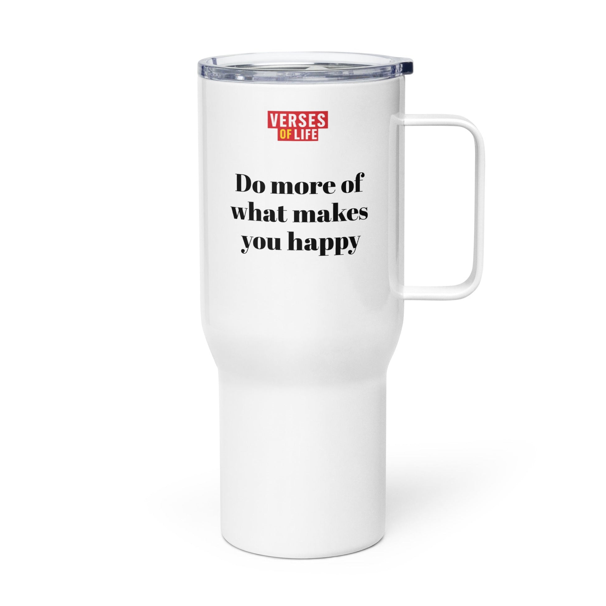 Verses of Life Travel Mug – “Do More of What Makes You Happy” image 1