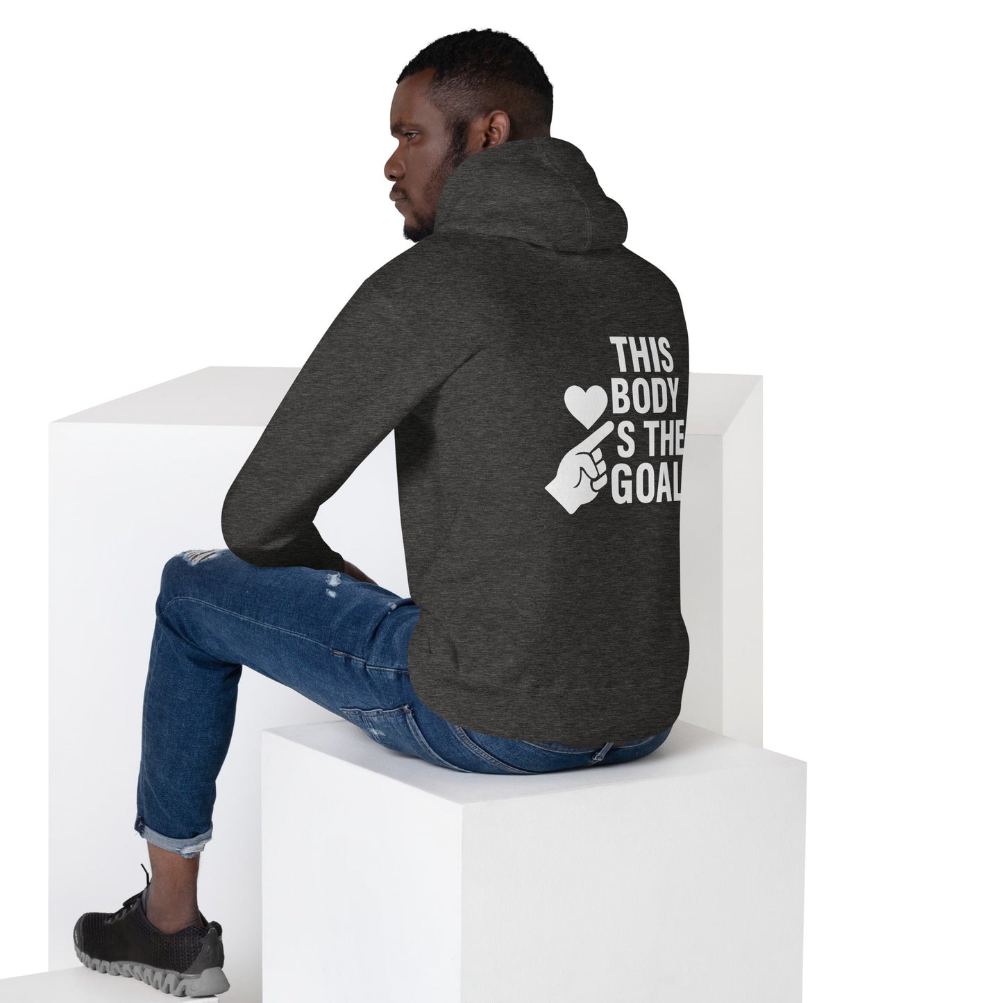 Unisex Hoodie This body is the goal - 3XL, Charcoal Heather image