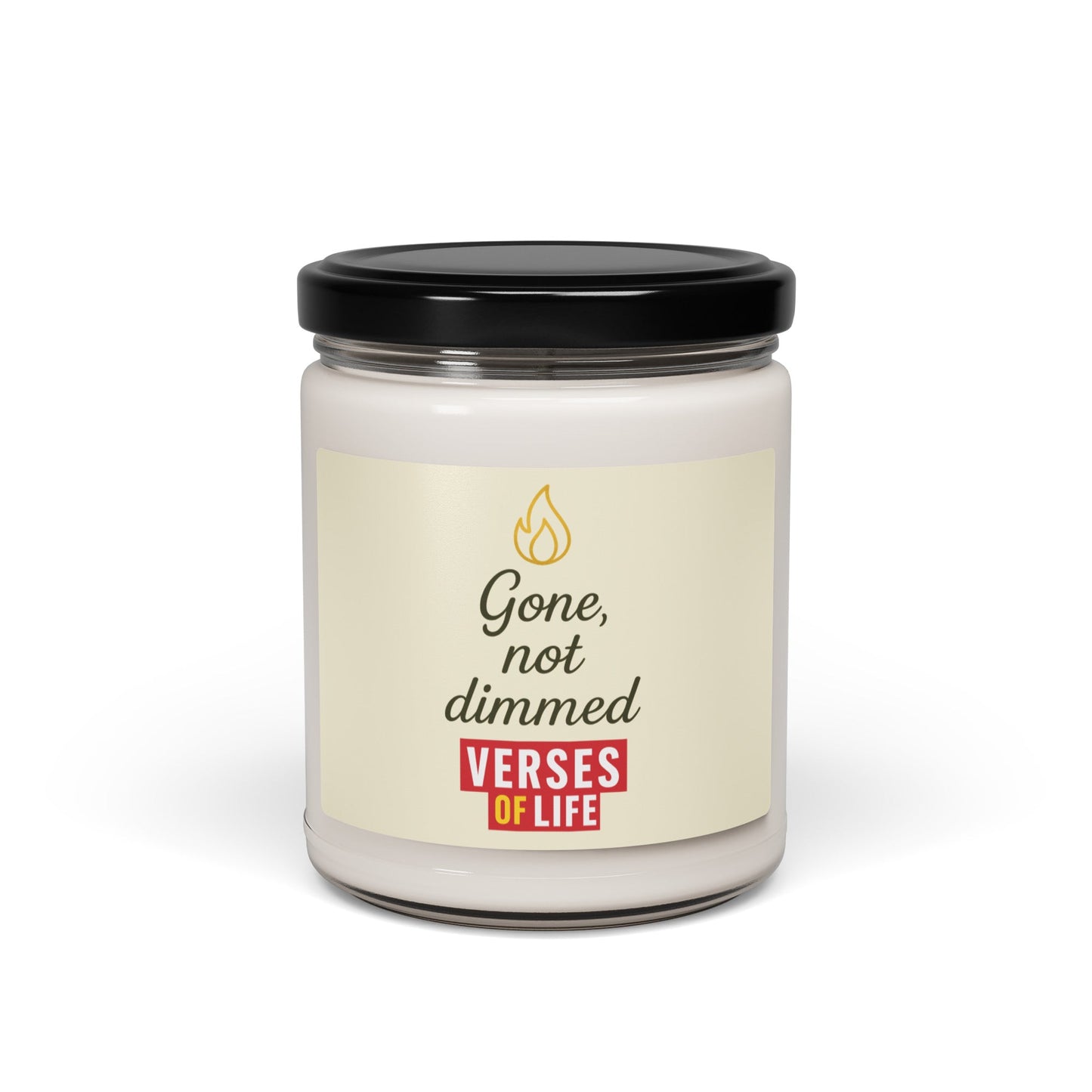Verses of Life Affirmation Candle – “Gone, not dimmed” image 0