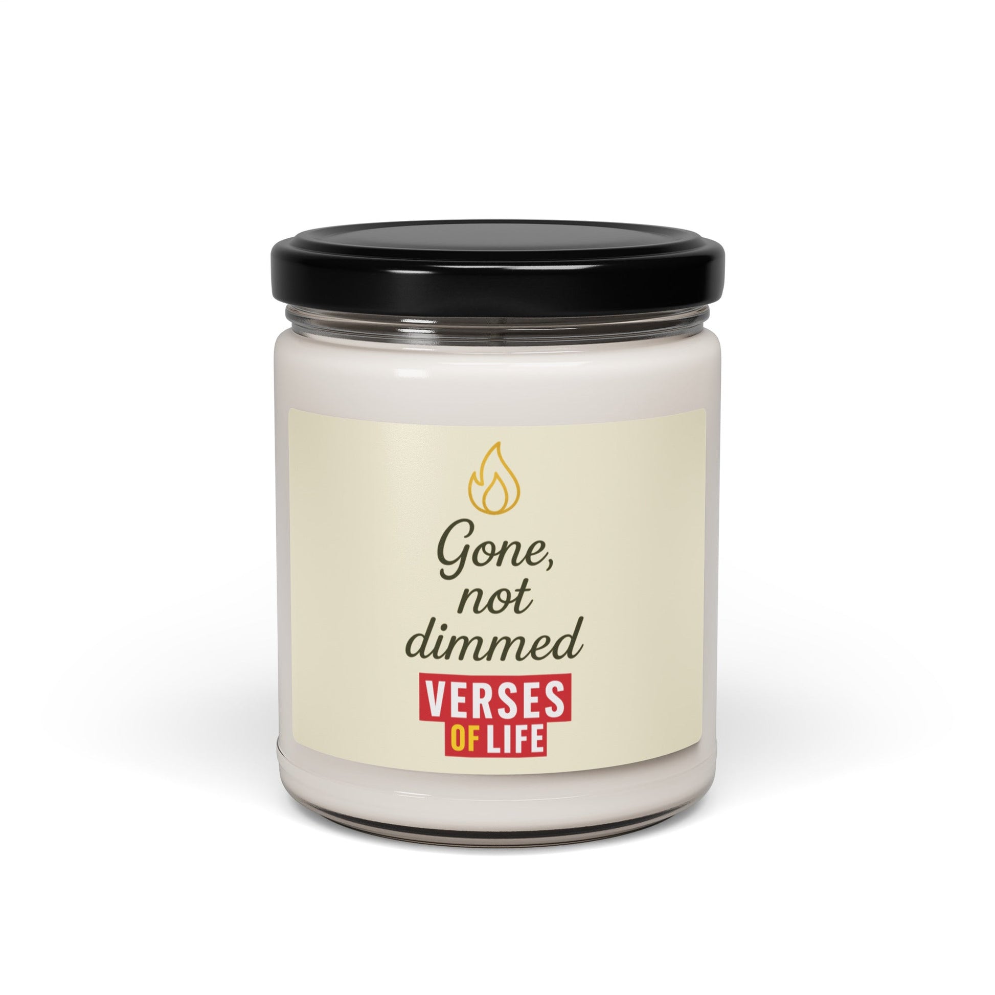 Verses of Life Affirmation Candle – “Gone, not dimmed” image 0