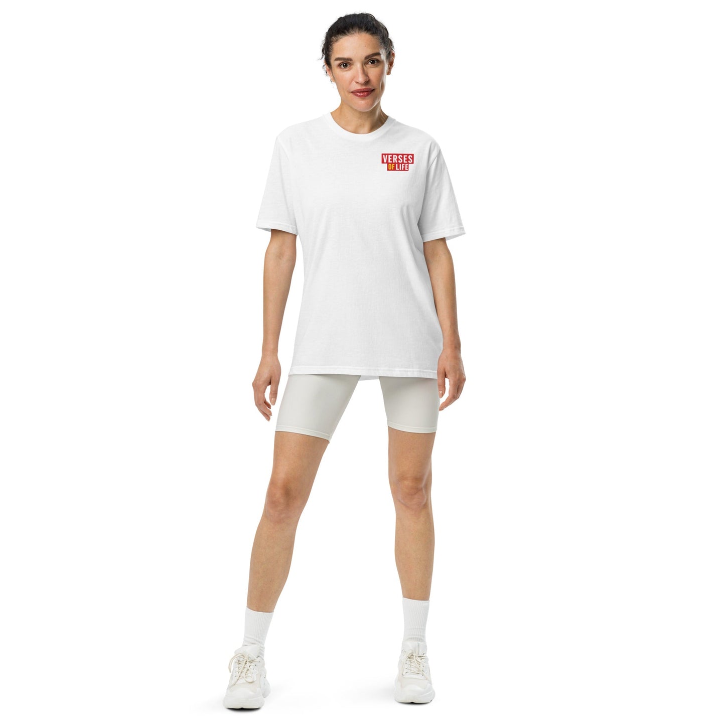 Verses of Life x Under ArmourⓇ Athletic T-Shirt – “Progress over pressure” (Light Color Edition) image 2