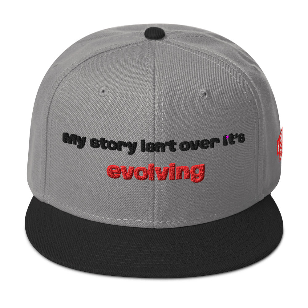 My Story Isn’t Over – It’s Evolving – Verses of Life Snapback - Black / Gray / Gray image